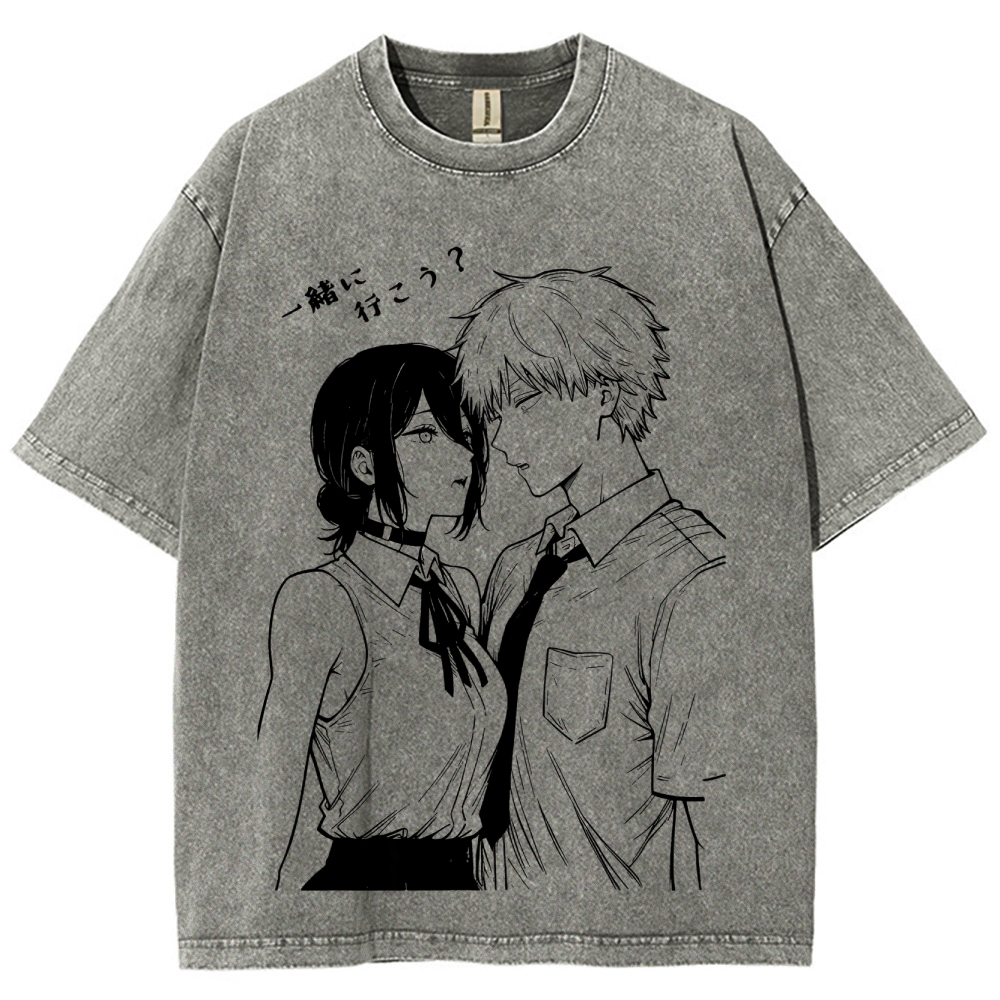 Chainsaw Man Unisex Fit Washed T-Shirt 2511007066
