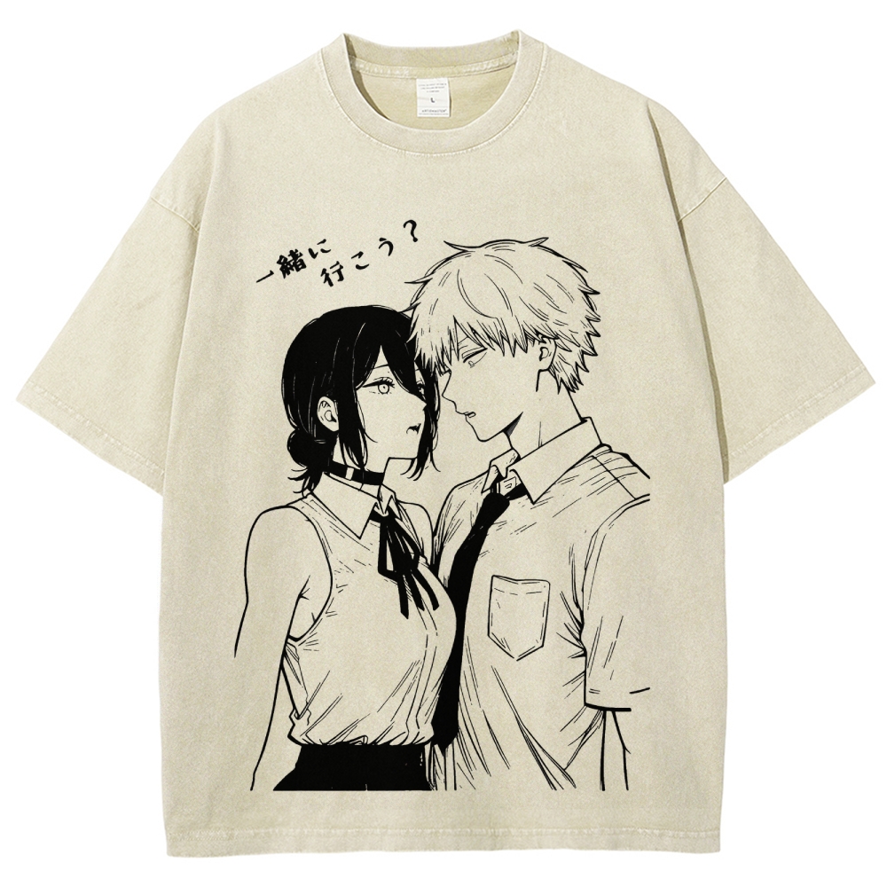 Chainsaw Man Unisex Fit Washed T-Shirt 2511007066