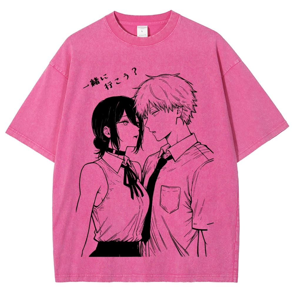 Chainsaw Man Unisex Fit Washed T-Shirt 2511007066