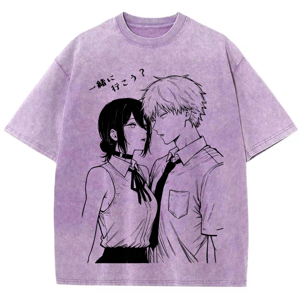 Chainsaw Man Unisex Fit Washed T-Shirt 2511007066