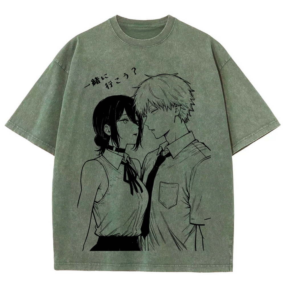 Chainsaw Man Unisex Fit Washed T-Shirt 2511007066