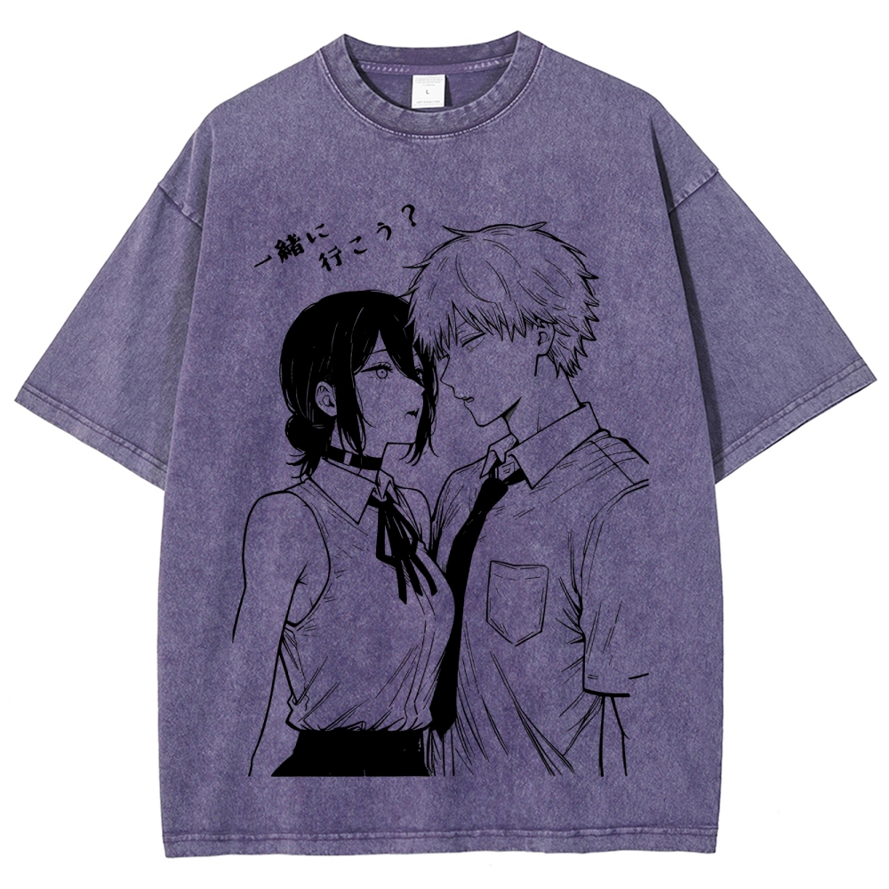 Chainsaw Man Unisex Fit Washed T-Shirt 2511007066
