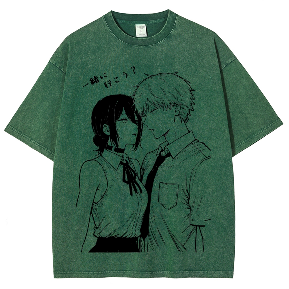 Chainsaw Man Unisex Fit Washed T-Shirt 2511007066