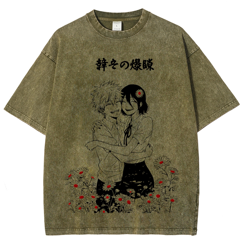 Chainsaw Man Unisex Fit Washed T-Shirt 2511007082
