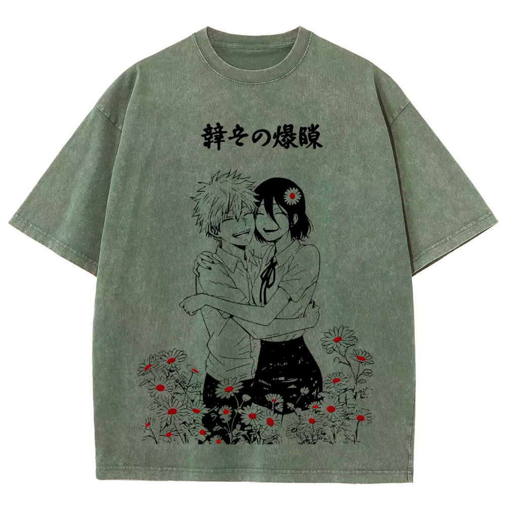 Chainsaw Man Unisex Fit Washed T-Shirt 2511007082