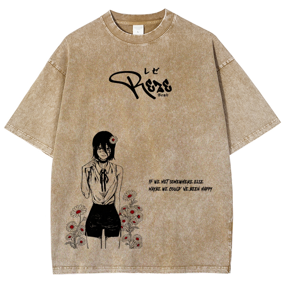 Chainsaw Man Unisex Fit Washed T-Shirt 2511007171