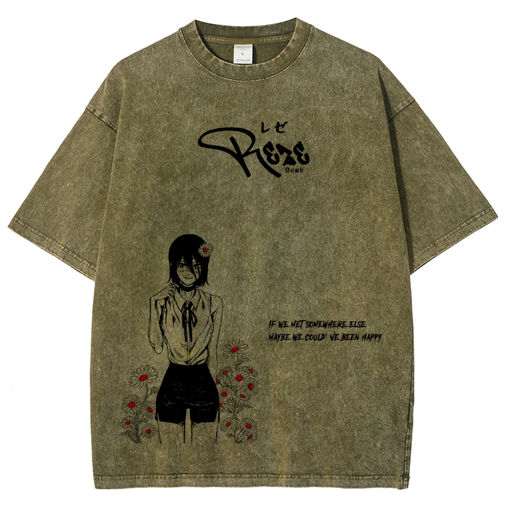 Chainsaw Man Unisex Fit Washed T-Shirt 2511007171