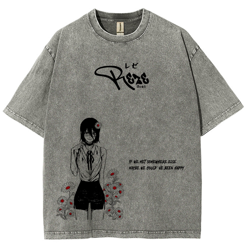 Chainsaw Man Unisex Fit Washed T-Shirt 2511007171