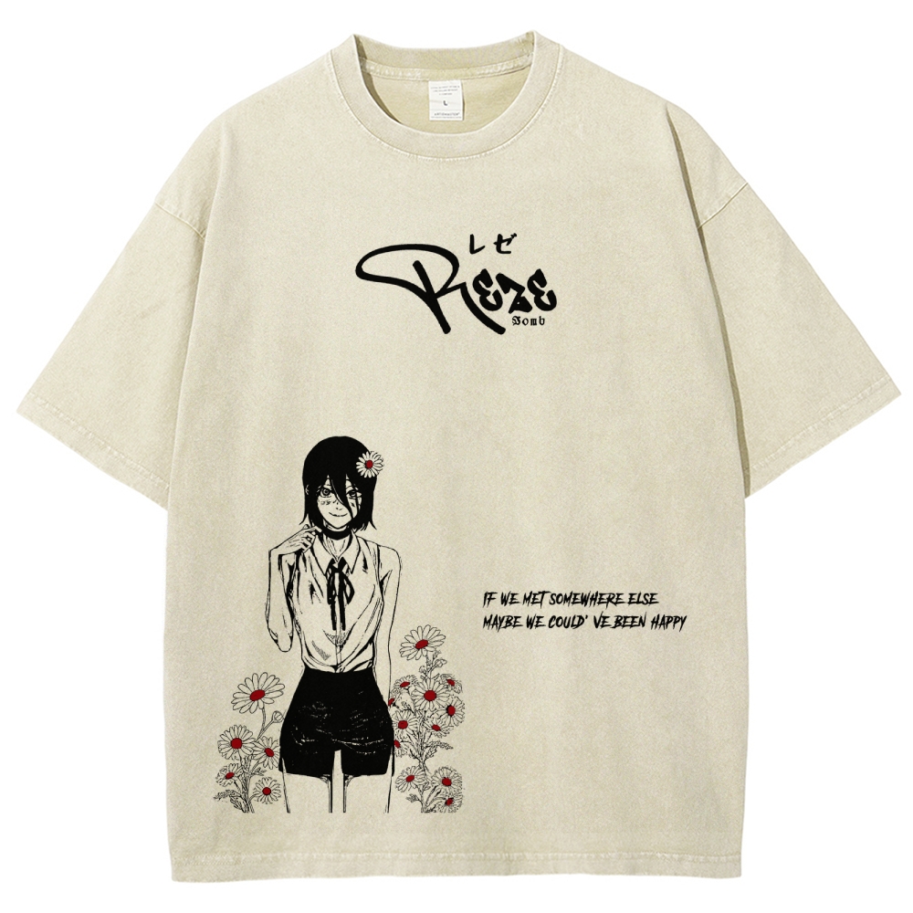 Chainsaw Man Unisex Fit Washed T-Shirt 2511007171