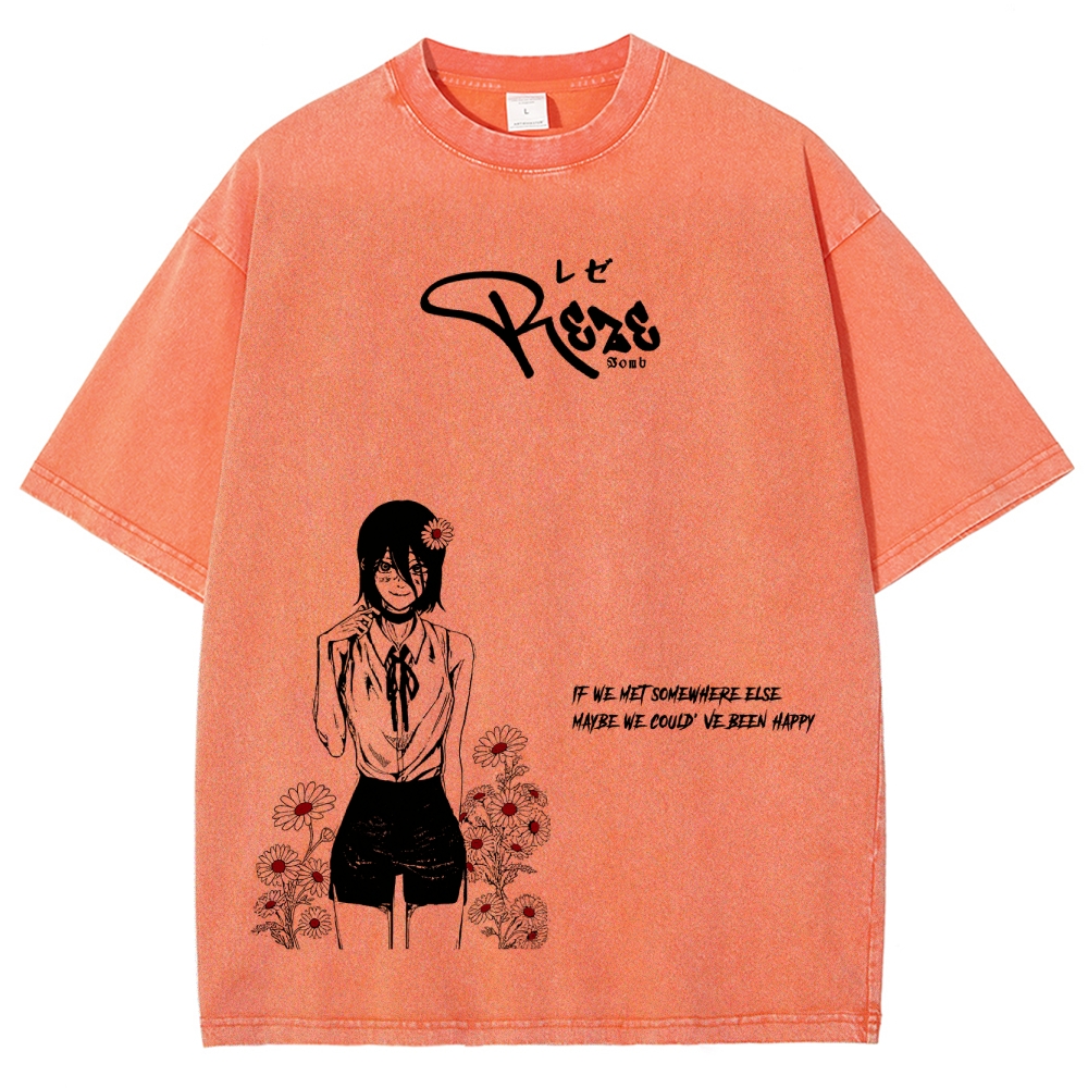 Chainsaw Man Unisex Fit Washed T-Shirt 2511007171