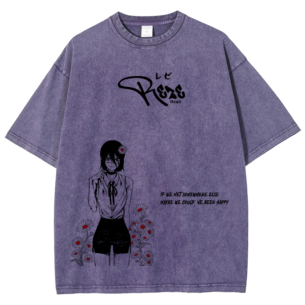 Chainsaw Man Unisex Fit Washed T-Shirt 2511007171