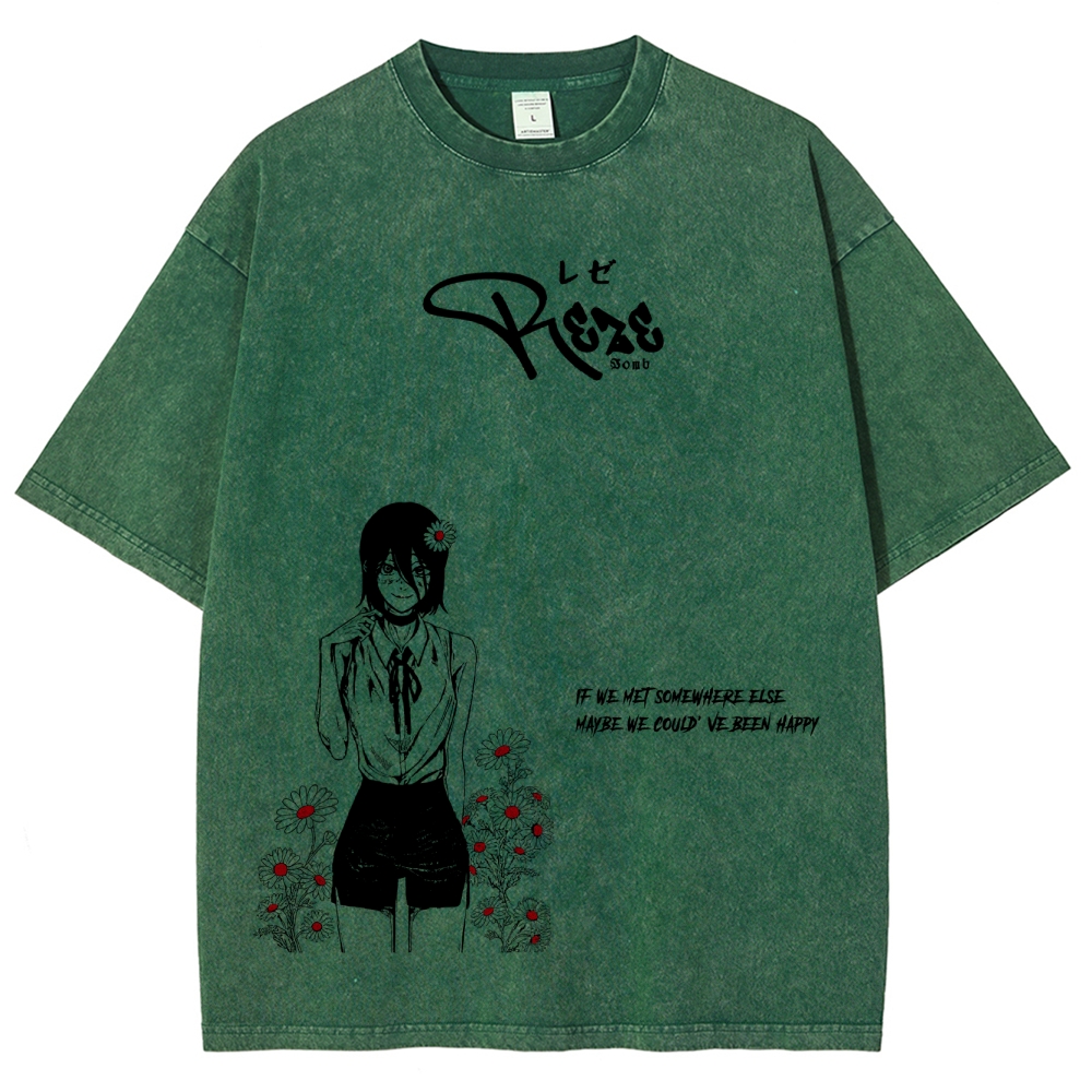 Chainsaw Man Unisex Fit Washed T-Shirt 2511007171