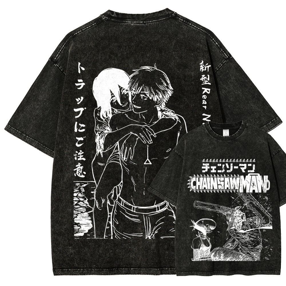 Chainsaw Man Unisex Fit Washed T-Shirt 2511007189