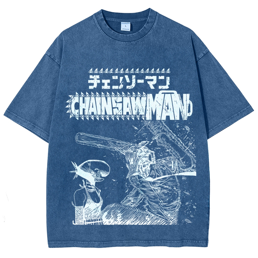 Chainsaw Man Unisex Fit Washed T-Shirt 2511007189