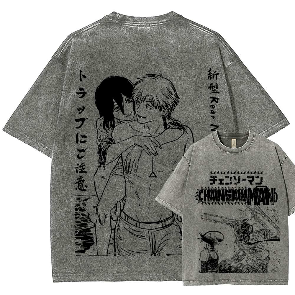 Chainsaw Man Unisex Fit Washed T-Shirt 2511007189