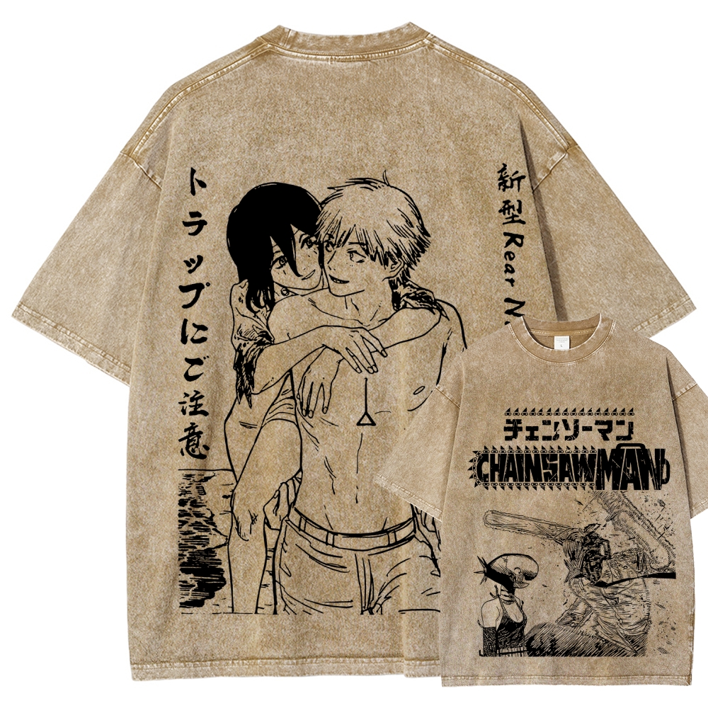 Chainsaw Man Unisex Fit Washed T-Shirt 2511007189