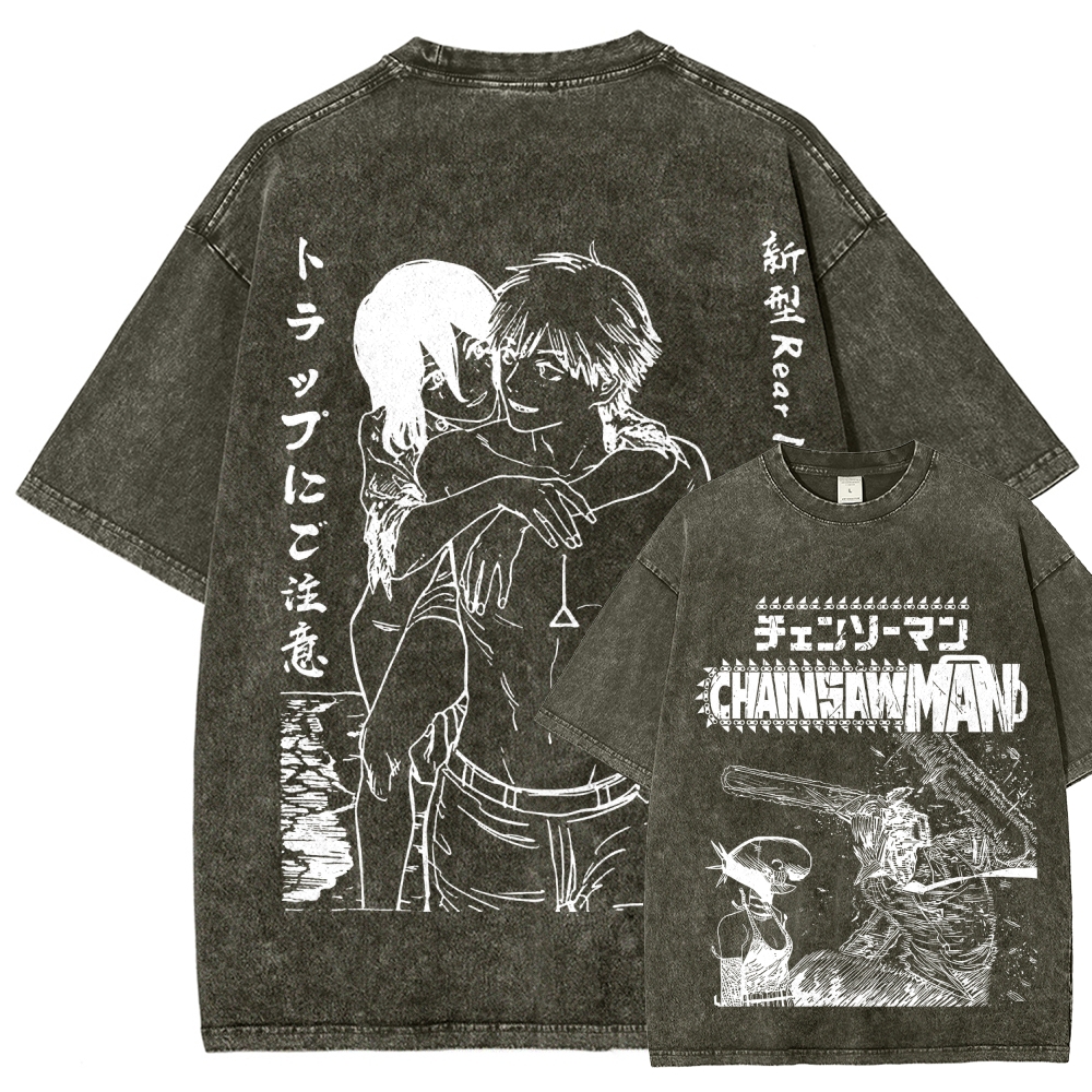 Chainsaw Man Unisex Fit Washed T-Shirt 2511007189