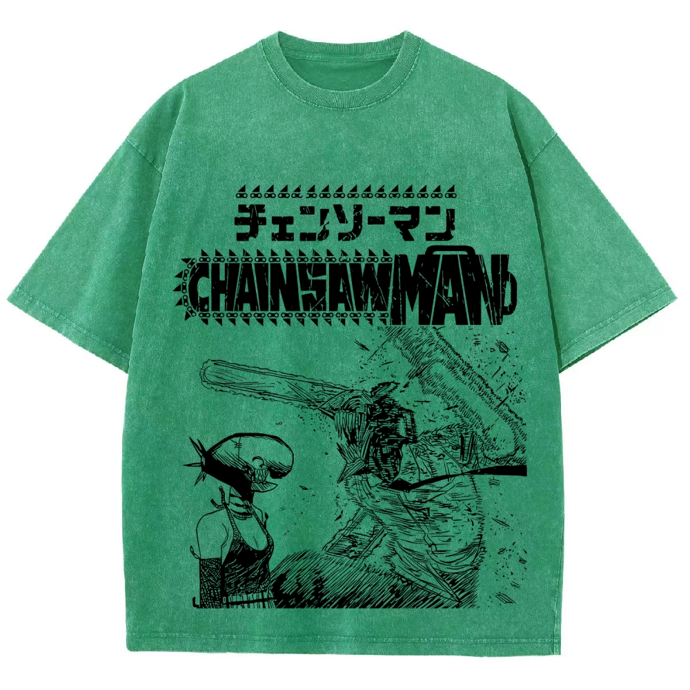 Chainsaw Man Unisex Fit Washed T-Shirt 2511007189