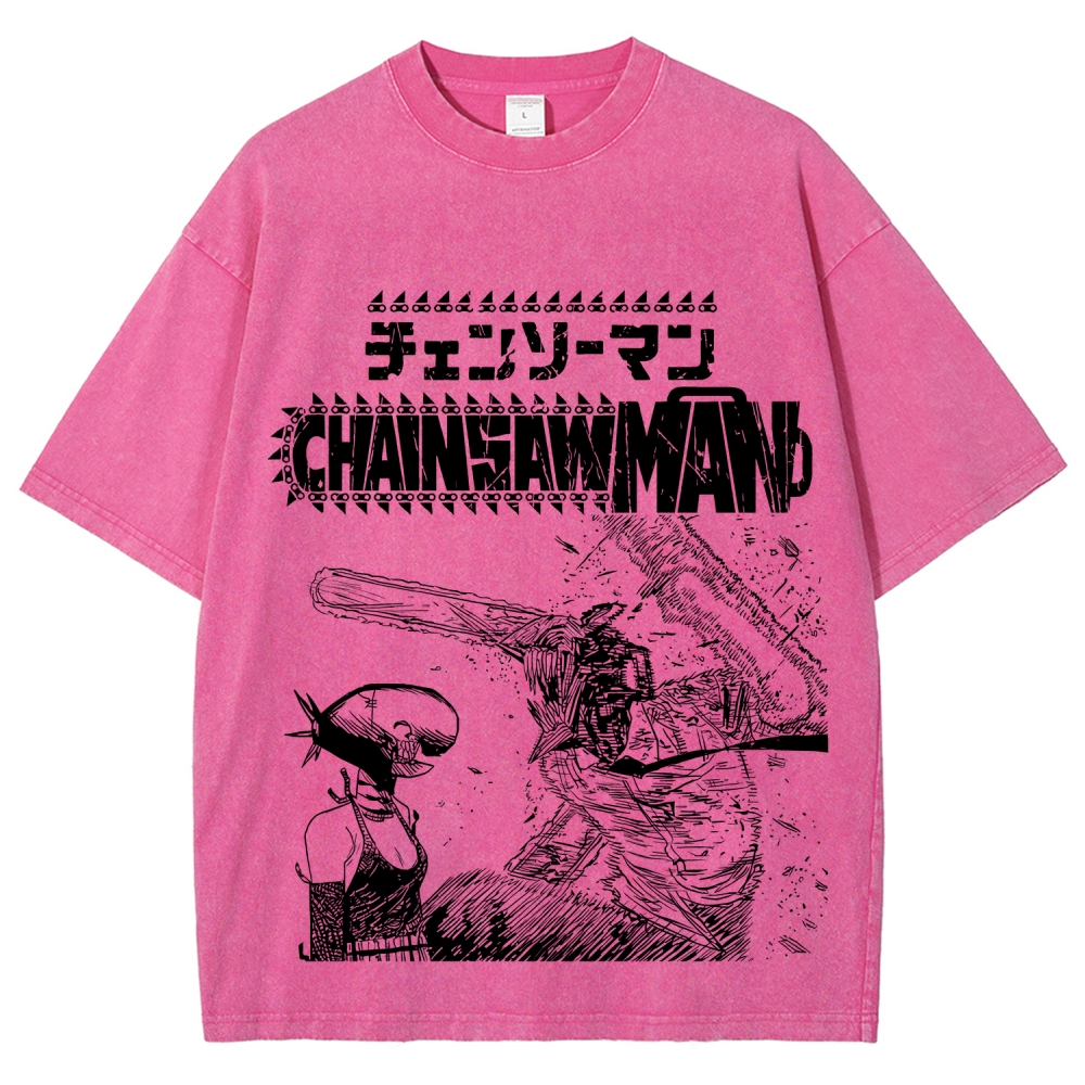 Chainsaw Man Unisex Fit Washed T-Shirt 2511007189