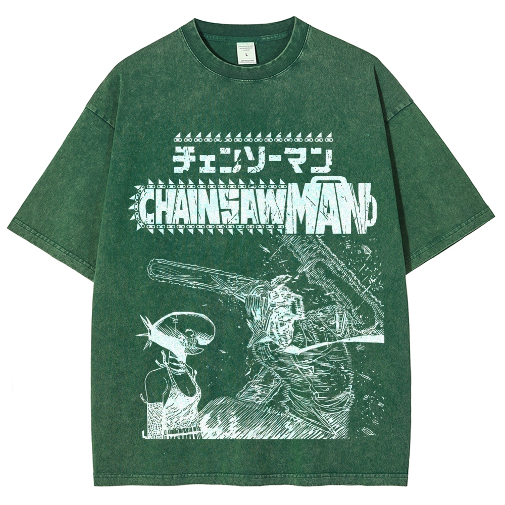 Chainsaw Man Unisex Fit Washed T-Shirt 2511007189