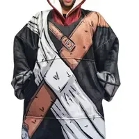 Anime Blanket Hoodie Casual Fleece with SoftSherpa