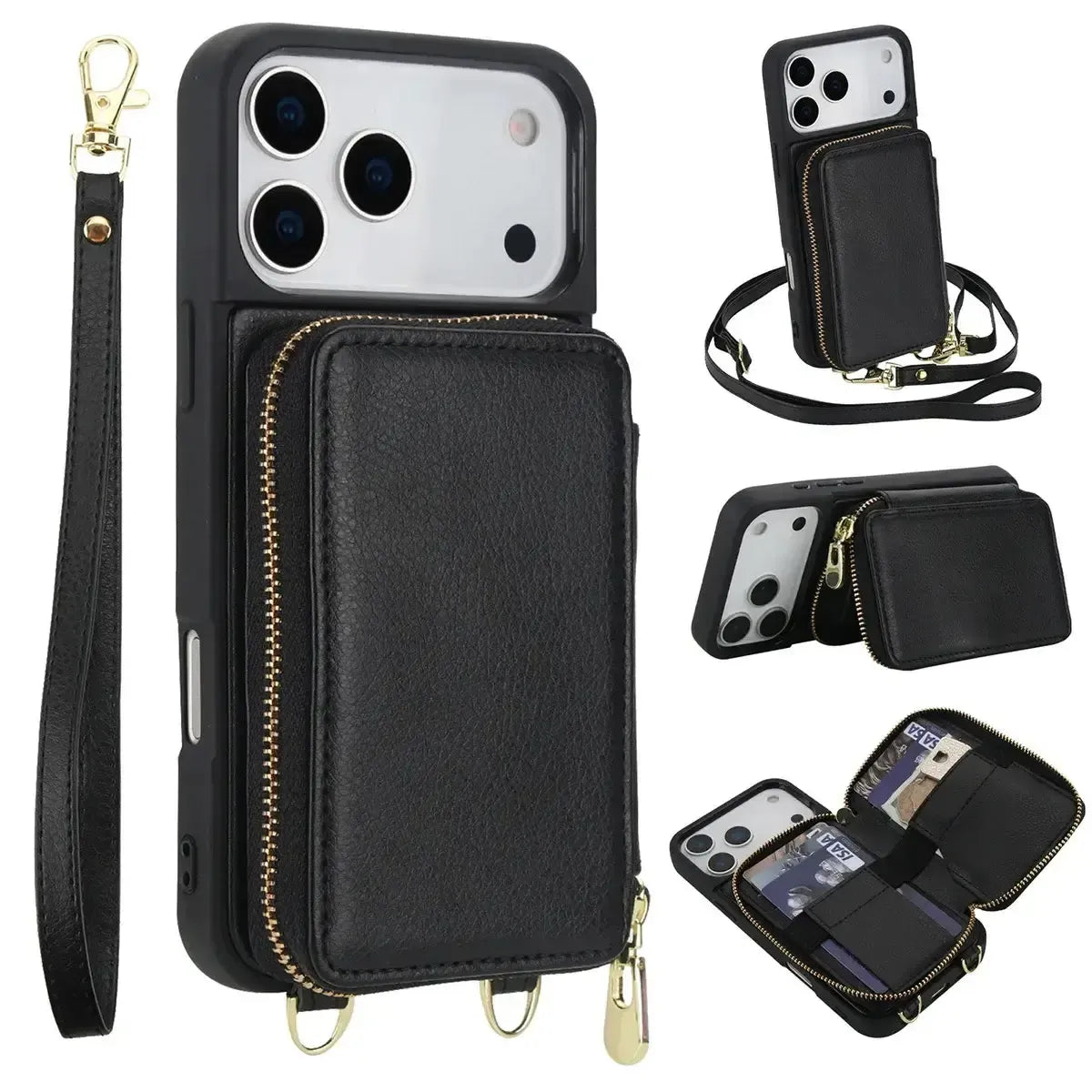 High-quality   iPhone Case  With Wallet And Crossbody Strap-GE173