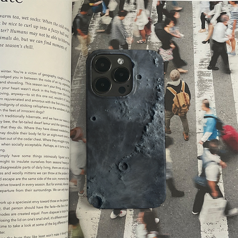 Moonscape Phone Case For iPhone Black-YQM251440