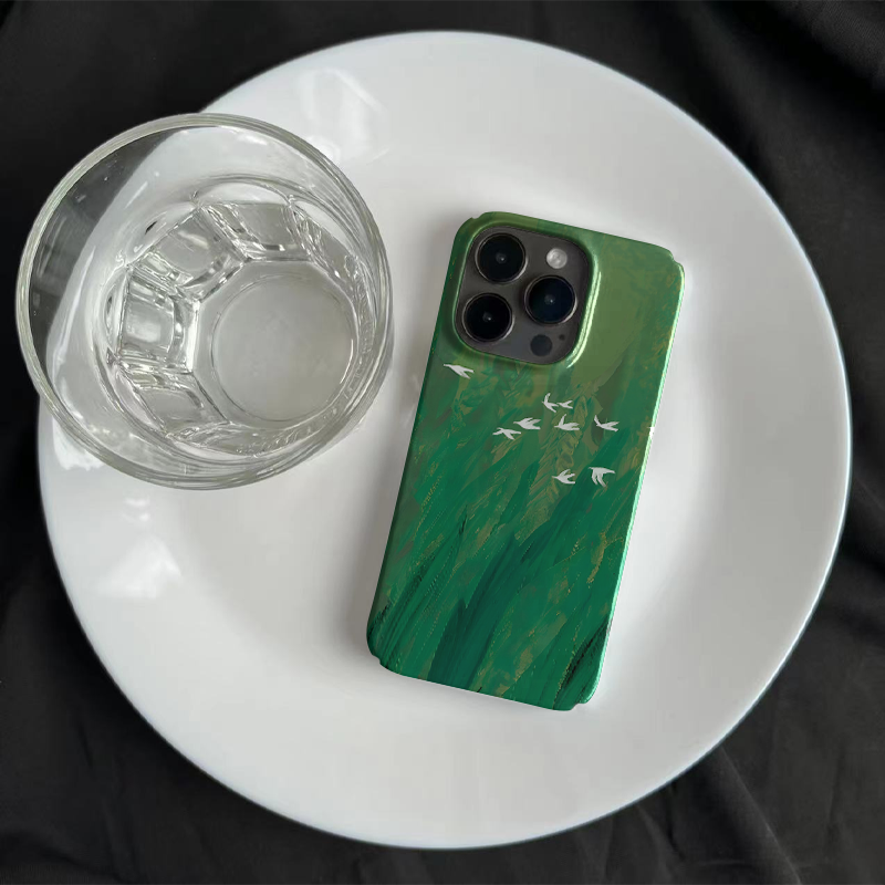 Summer Flying Birds Phone Case For iPhone Green-CYH251540