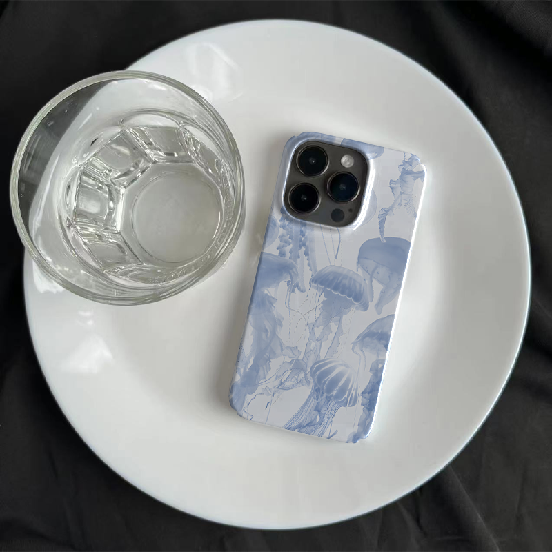 Medusae Painting Phone Case For iPhone Blue-SMH251605