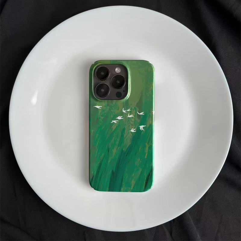 Summer Flying Birds Phone Case For iPhone Green-CYH251540