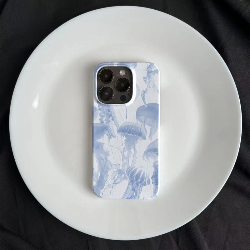 Medusae Painting Phone Case For iPhone Blue-SMH251605