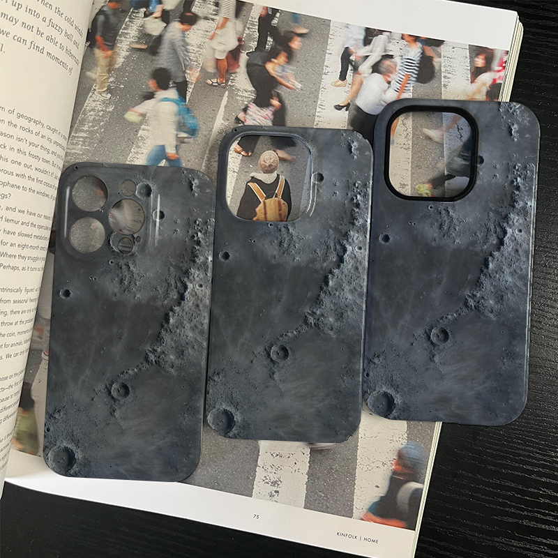 Moonscape Phone Case For iPhone Black-YQM251440