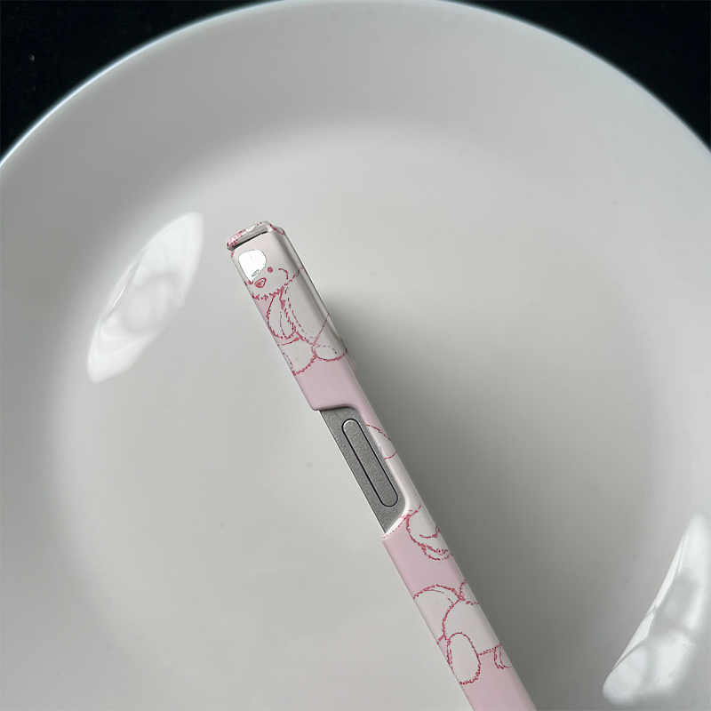 Cute Little Bear Phone Case For iPhone Pink-FSX251433