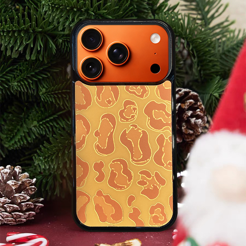 Leopard Print MagSafe-Compatible Phone Case for iPhone 17/16/15/14/13 Series Golden – CF250008