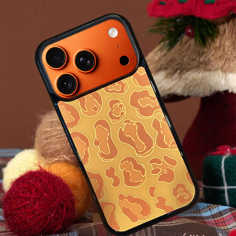 Leopard Print MagSafe-Compatible Phone Case for iPhone 17/16/15/14/13 Series Golden – CF250008