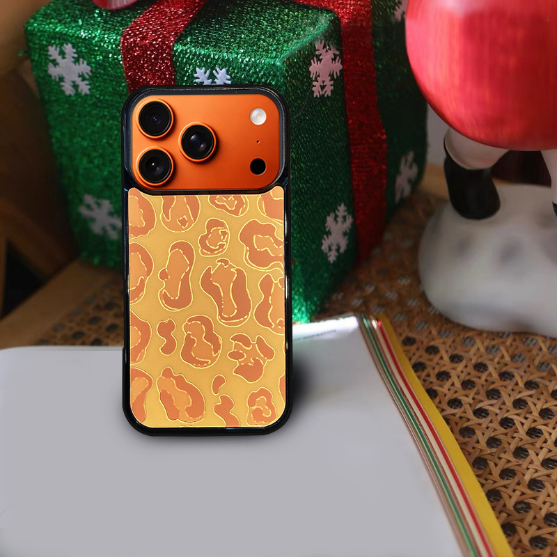 Leopard Print MagSafe-Compatible Phone Case for iPhone 17/16/15/14/13 Series Golden – CF250008