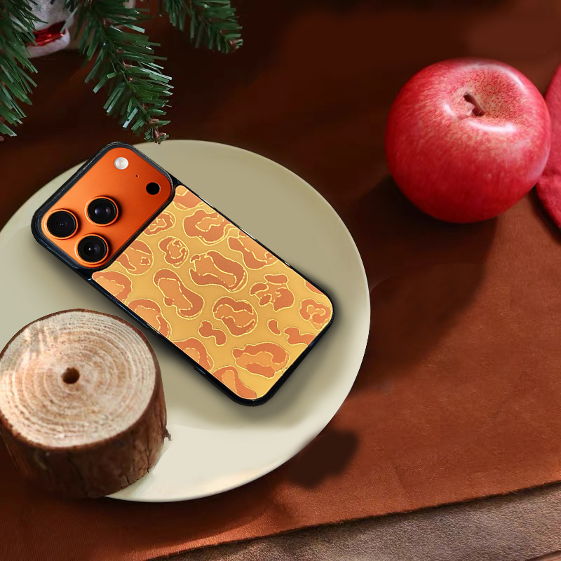 Leopard Print MagSafe-Compatible Phone Case for iPhone 17/16/15/14/13 Series Golden – CF250008