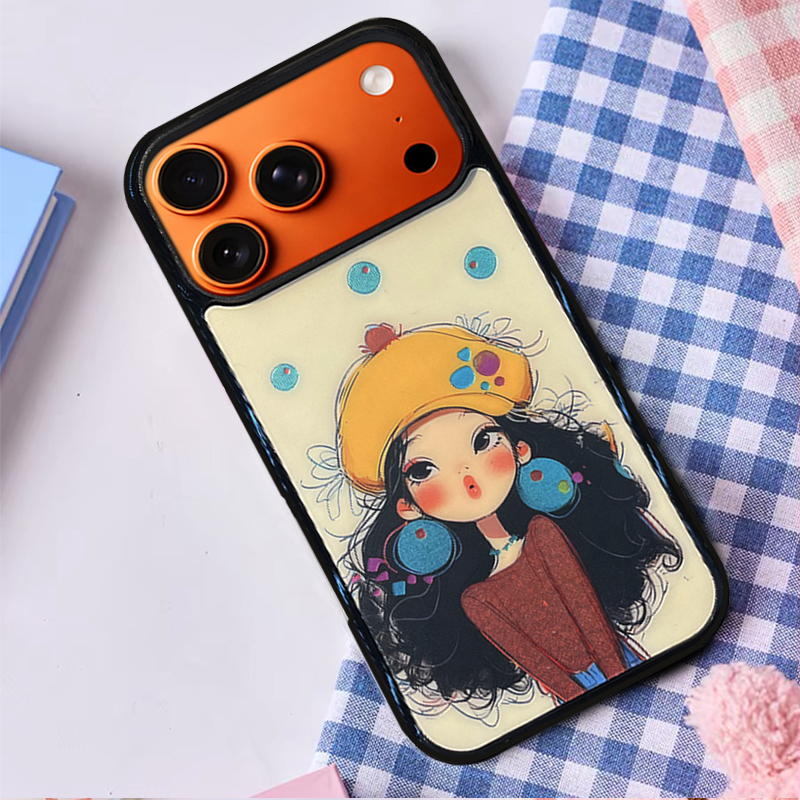 Yellow Hat Girl Phone Case Compatible With Magsafe for iPhone 17/16/15/14/13 Series – CF2500053