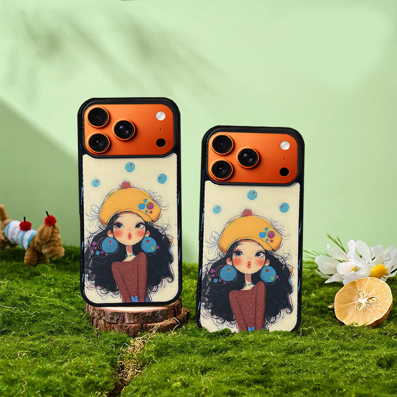 Yellow Hat Girl Phone Case Compatible With Magsafe for iPhone 17/16/15/14/13 Series – CF2500053