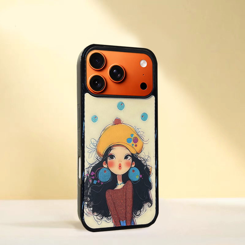 Yellow Hat Girl Phone Case Compatible With Magsafe for iPhone 17/16/15/14/13 Series – CF2500053