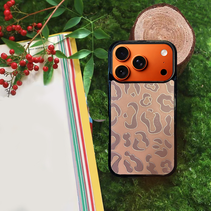 Leopard Print MagSafe-Compatible Phone Case for iPhone 17/16/15/14/13 Series Brown – CF250006
