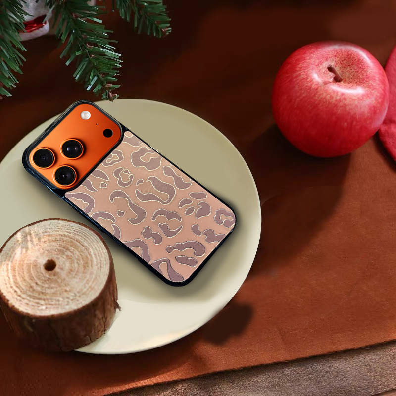 Leopard Print MagSafe-Compatible Phone Case for iPhone 17/16/15/14/13 Series Brown – CF250006