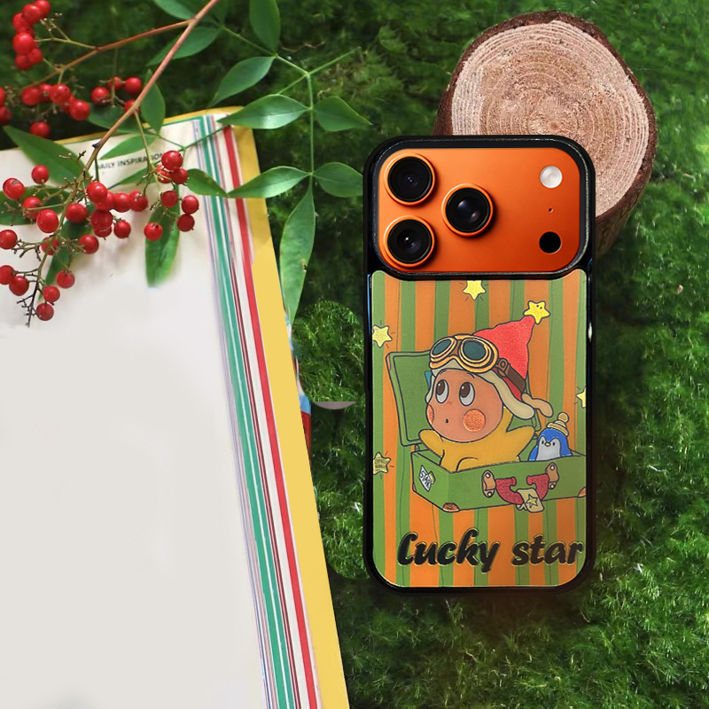 Cartoon Star Character  Phone Case Compatible With Magsafe for iPhone 17/16/15/14/13 Series Orange – CF2500049