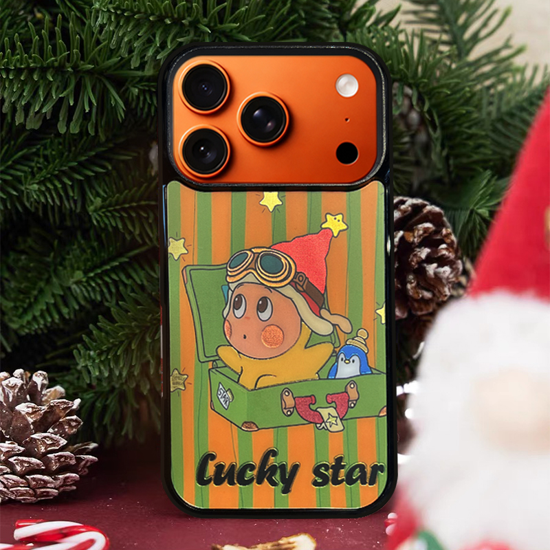 Cartoon Star Character  Phone Case Compatible With Magsafe for iPhone 17/16/15/14/13 Series Orange – CF2500049