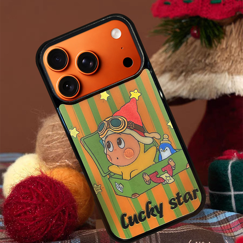 Cartoon Star Character  Phone Case Compatible With Magsafe for iPhone 17/16/15/14/13 Series Orange – CF2500049