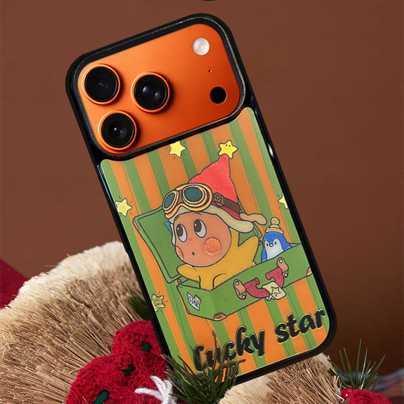 Cartoon Star Character  Phone Case Compatible With Magsafe for iPhone 17/16/15/14/13 Series Orange – CF2500049
