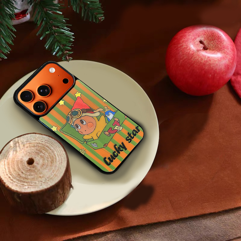 Cartoon Star Character  Phone Case Compatible With Magsafe for iPhone 17/16/15/14/13 Series Orange – CF2500049