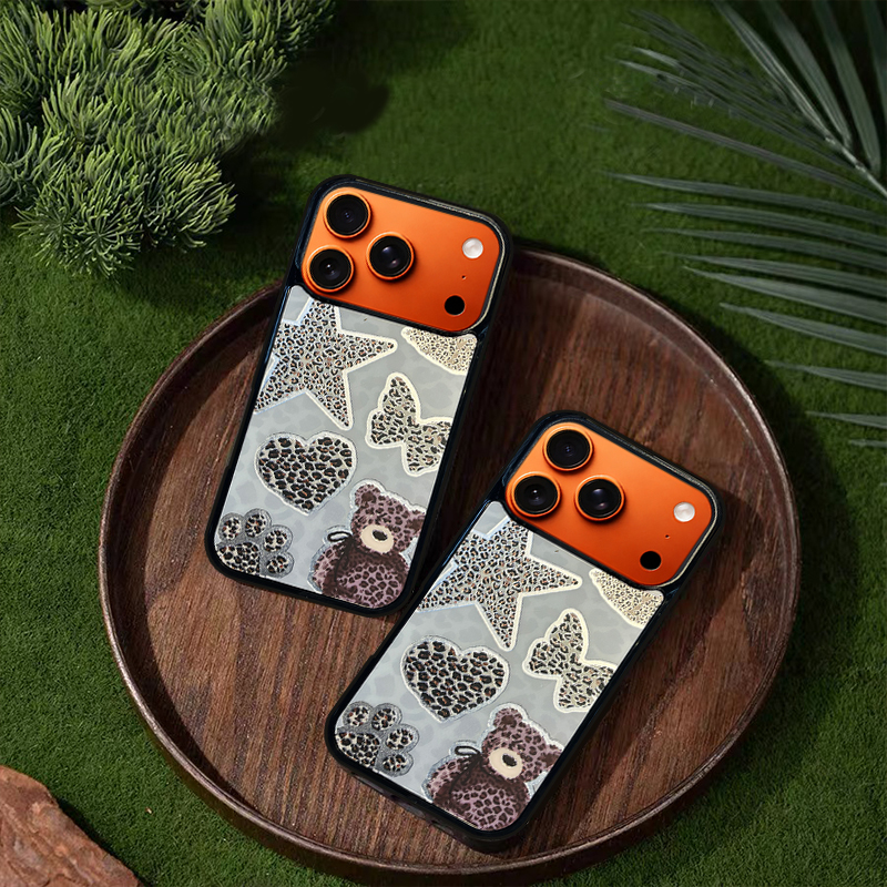 Bear Bow Pattern  Phone Case Compatible With Magsafe for iPhone 17/16/15/14/13 Series – CF2500052