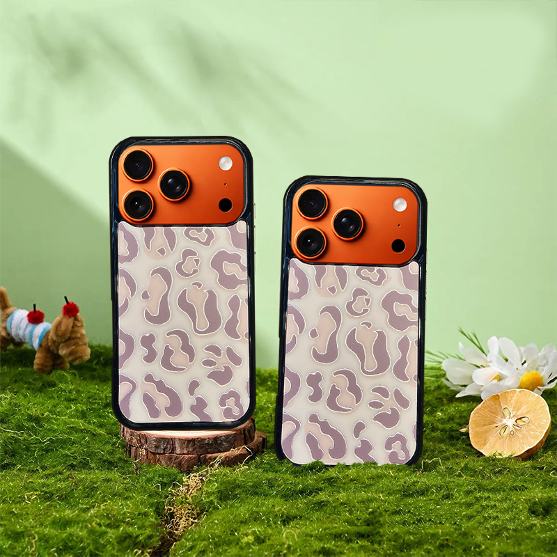 Leopard Print MagSafe-Compatible Phone Case for iPhone 17/16/15/14/13 Series Khaki – CF250005