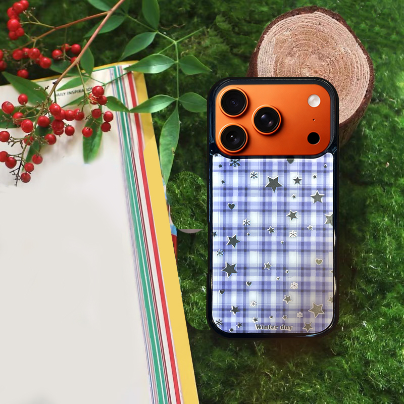 Striped Star MagSafe-Compatible Phone Case for iPhone 17/16/15/14/13 Series Purple Blue  – CF250003